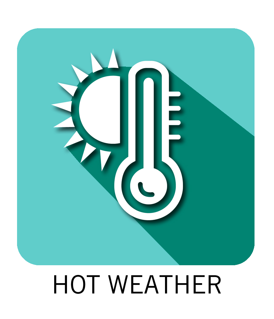 Hot_Weather_Teal Hot weather icon
